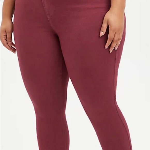 TORRID JEGGING - SUPER SOFT DARK RED - Picture 2 of 6